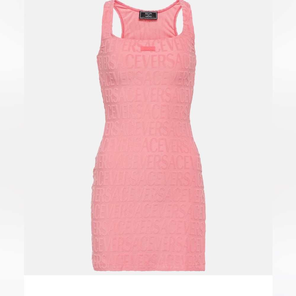 COPY - VERSACE
x Dua Lipa logo terry minidress